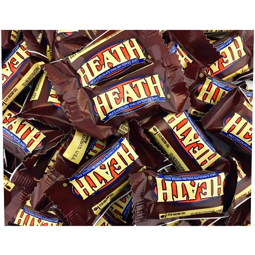 CRAZYOUTLET HEATH Milk Chocolate Toffee Candy Bars Bite Size, Bulk Pack 2 Pounds