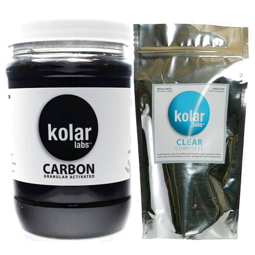 Kolar Labs Crystal Cal Activated Carbon and Clear Complete – Nitrate and Phosphate Reduction Filter, Large Packet