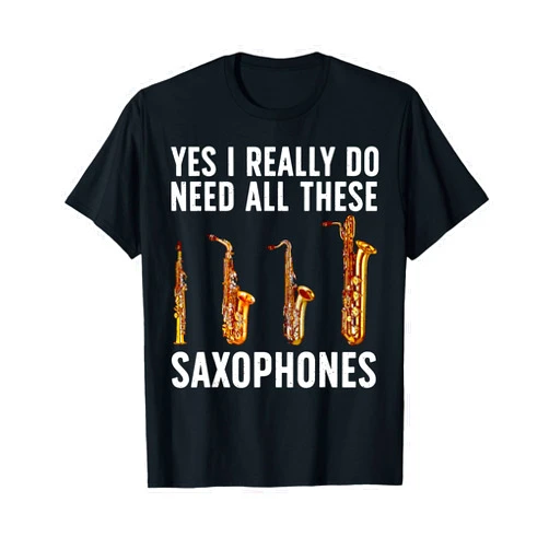Saxophone Gift Saxophone Player Accessories Stuff Funny Saxophone Art For Men Women Sax Player Musician T-Shirt