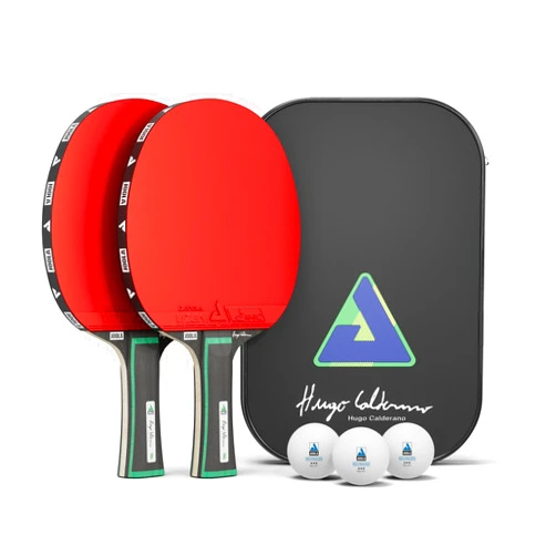 JOOLA Duo Pro Ping Pong Paddles Set of 2 - Professional Table Tennis Paddles, Three Advanced 3 Star Tournament Ping Pong Balls and Carrying Case - Advanced Table Tennis Rackets