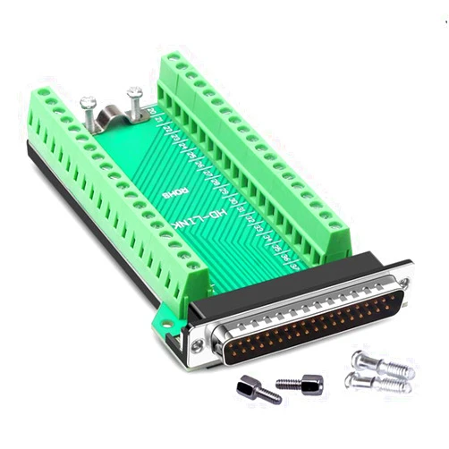 ANMBEST DB37 Solderless RS232 D-SUB Serial to 37-pin Port Terminal Male Adapter Connector Breakout Board
