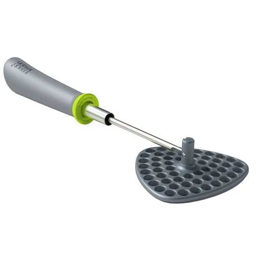 Joseph Joseph Delta Folding Potato Masher Stores Flat Space Saving Locking, One-Size, Gray/Green