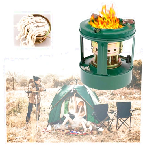 PBFHRV Outdoor Camping Kerosene Diesel Stove Heater,Indoor Portable Fuel Oil,Alcohol Stove With 8 Wick,Camping Hiking Backpacking Picnic Burner Furnace