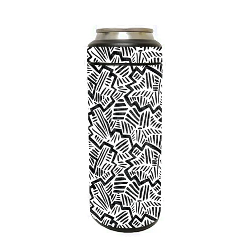 MIGHTY SKINS MightySkins Carbon Fiber Skin Compatible with YETI Rambler 12 OZ Colster Slim Can - Abstract Black | Protective, Durable Textured Carbon Fiber Finish | Easy to Apply | Made in The USA
