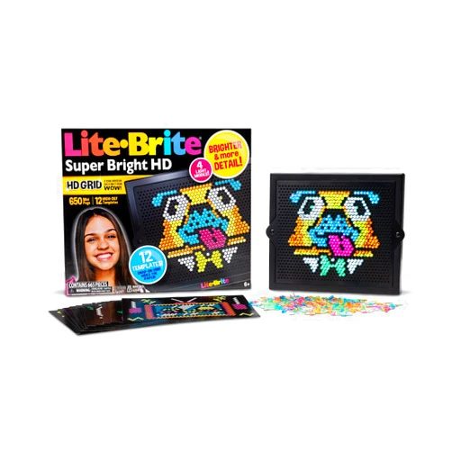 Lite Brite Super Bright HD - Creative Retro Light-Up Screen – Educational Play for Children – Enhances Creativity & Fine Motor Skills, Gift for Boys and Girls Ages 6+
