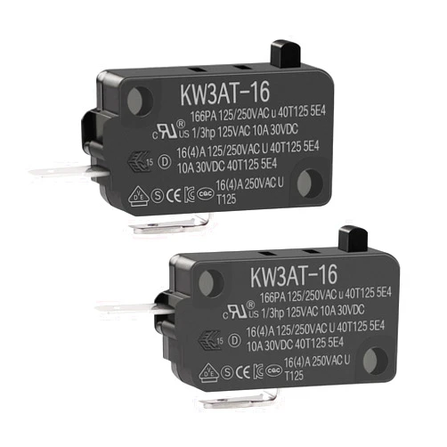 BXIZXD KW3AT-16 Microwave Oven Door Switch 16A 125/250 V Door Interloc, Compatible with KW3A, KW3A-16 (1 pc Normally Open and 1 pc Normally Closed)