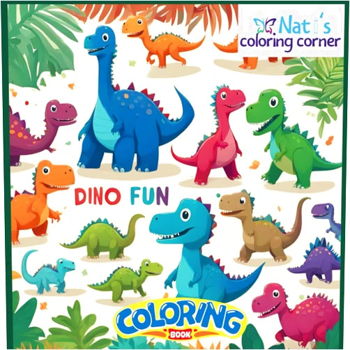 Natalie Sierra,Roman Sierra Dinosaur Book-Natalie's Coloring Corner