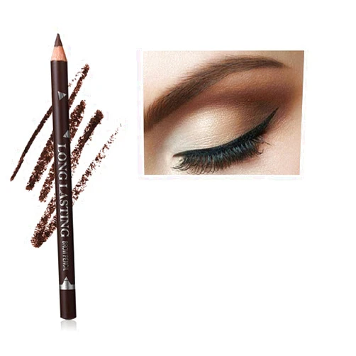 ENGBO Waterproof Eyeliner Pen for Women, Eyebrow Pencil Glue Pencil Long-Lasting Eyeliner Makeup Tool for Women, Eyebrow Pencil Waterproof Eyeliner (Dark brown)