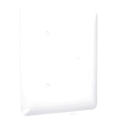 TayMac WRW-DB Maxi/Princess Metallic Wallplate with One Blank, One Duplex, Two Gang, White Smooth
