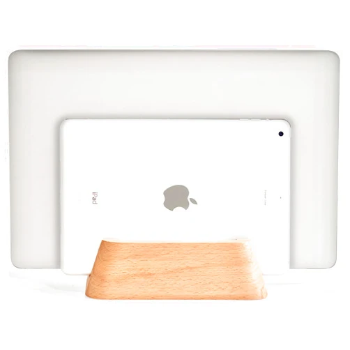 ACODE Wood Vertical Laptop Stand, Laptop Holder for Desk Compatible with MacBook Pro Air Surfaces,Laptops Storage Rack Slot Thickness 0.59