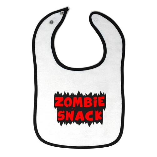 Cute Rascals Toddler & Baby Bibs Burp Cloths Novelty Zombie Snack Funny Humor Gag Style D Cotton Baby Items for Baby Girl & Boy White Black Design Only