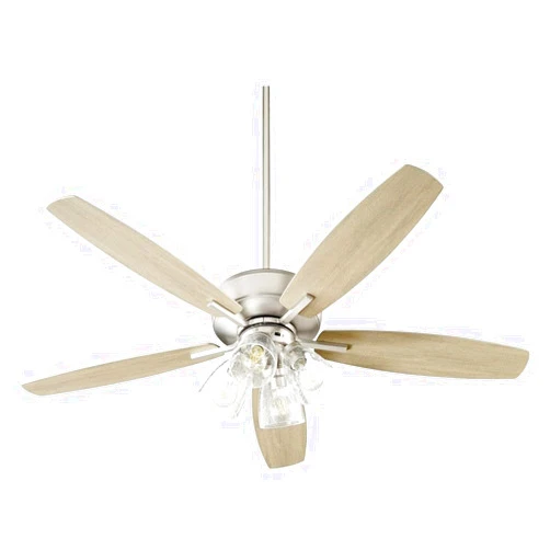 Quorum International Quorum 7052-465 Transitional 52``Ceiling Fan from Breeze Collection in Pewter, Nickel, Silver Finish,