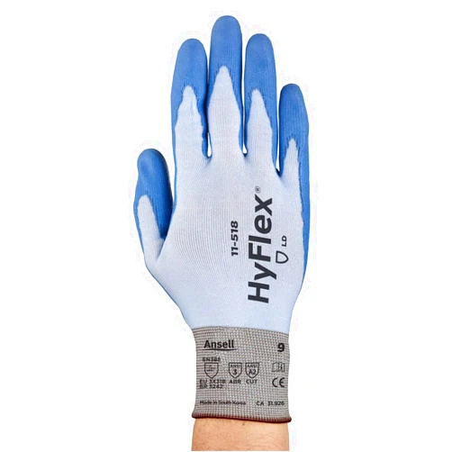 Ansell HYFLEX 11-518 LIGHT DUTY CUT RES GLOVES, SZ 6