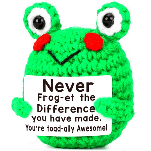 LEJIAJINW Emotional Retirement Gifts for Women Men Coworker Support, Mother's Day for Grandmas, Moms, Wife, Teacher Appreciation Thank You Gifts Boss, Employee, Mentor, Office Leader, Handmade Mini Frog
