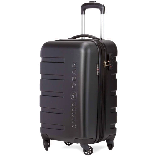 SWISSGEAR 7366 Hardside Expandable Luggage with Spinner Wheels (Carry-On, Black) Carry-On 18-Inch Black