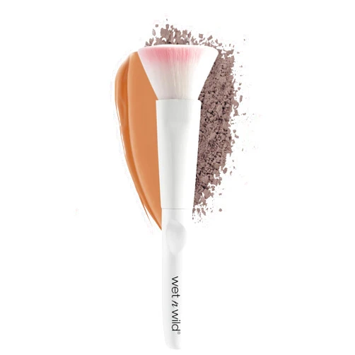 wet n wild Kabuki Brush, Flat Top for All Formulas, Densely-Packed Synthetic Bristles, Ergonomic Handle for Comfortable Control