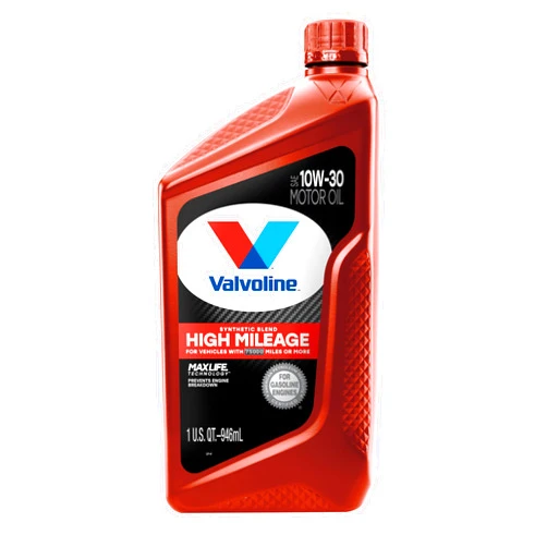 Valvoline High Mileage with MaxLife Technology 10W-30 Synthetic Blend Motor Oil 1 QT