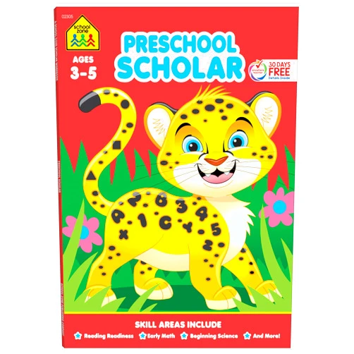 School Zone,Joan Hoffman,Helen Graper School Zone Preschool Scholar Workbook: Pre-K to Kindergarten, Beginner Reading, Early Math, Science, ABCs, Writing, Problem Solving, and More