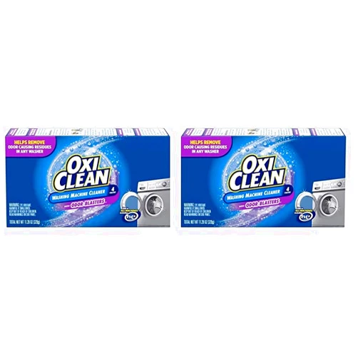 OxiClean Washing Machine Cleaner with Odor Blasters, 4 Count (Pack of 2)