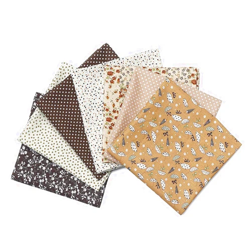 Lazyhippo Cotton Craft Fabric Bundle Patchwork Squares Quilting Sewing Patchwork DIY Scrapbooking Artcraft Different Pattern Cloths 7PCS 50cmX50cm(19.7