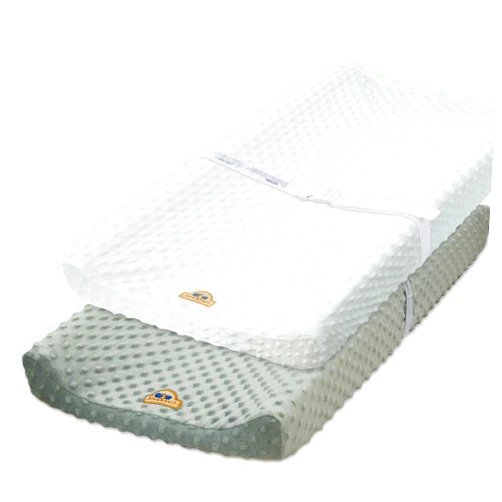 BlueSnail Ultra Soft Minky Dot Changing Pad Cover 2 Pack (Gray+White, 2 Pack)