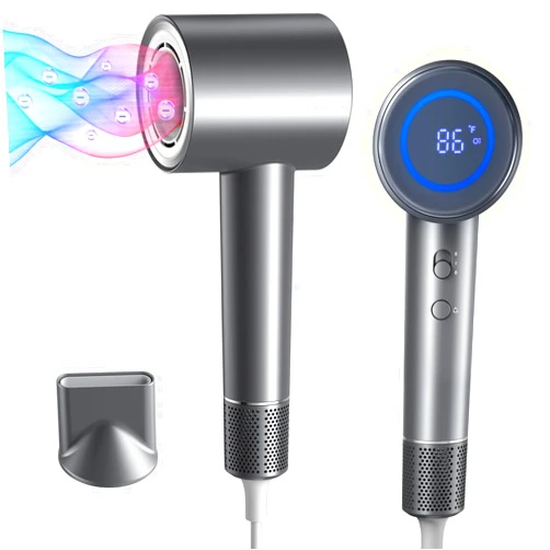 VOZIXALA Hair Dryer 180000 RPM High-Speed Brushless Motor Negative Ionic Hair Dryer for Fast Drying, Low Noise Thermo-Control Hair Dryer with Nozzle for Home Salon Travel