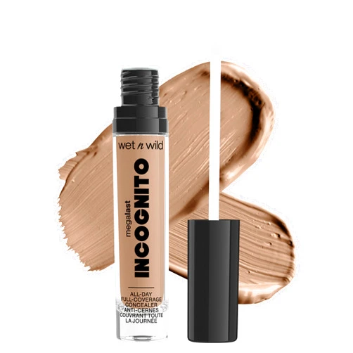 wet n wild Mega Last Incognito All-Day Full Coverage Liquid Matte Concealer, Light Honey
