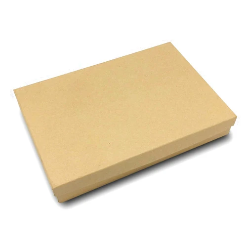 Pacific Jewelry Displays Brown Kraft Square Cardboard Jewelry Gift Boxes 5.25 x 3.75 x 1 Inches-10 Pack