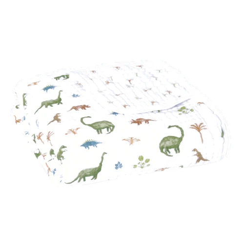 aden + anais Essentials Dream Blanket, Muslin Baby Blankets for Girls & Boys, Ideal Lightweight Newborn Nursery & Crib Blanket, Dino Jungle