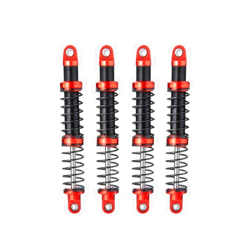Que-T 4pcs Metal Shock Absorber Damper for 1/10 RC Crawler Car SCX10 D90 TRX4 TRX6 (95mm)