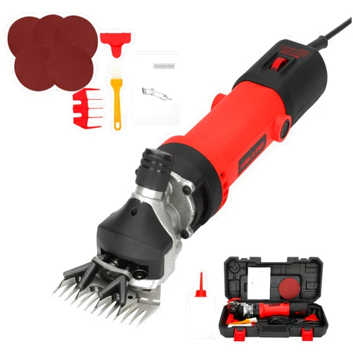 Srora Sheep Shears, 550W Professional Electric Sheep Clippers with 6 Speed, 2800RPM Heavy Duty Farm Livestock Clippers Kit for Sheep, Alpacas, Goats, Horse and Other Farm Livestock Pet (Plugged in)