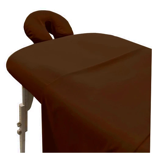 LONDON LINENS Soft Microfiber 3-Piece Massage Table Sheets - Super Lightweight, Stain and Wrinkle Resistant - Includes Table Cover, Fitted Sheet, and Face Rest Cover (Mocha)