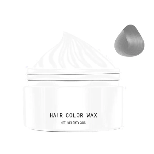 Vrpshe Temporary Hair Dye Wax - Hair Color Wax, Instant Colored Hair Wax on-Time Temporary, Temporary Hair Makeup, Temporary Hair Color Wax for Men Women (White)