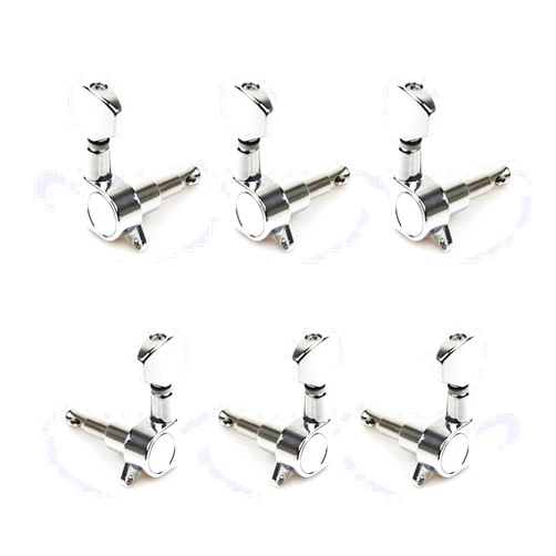 ZYZYZY Tuner Machine Head Guitar Tuning Pegs Tuners Machine Heads for Acoustic Electric Guitar Chrome 3R3L 6R 6L Guitar (Color : Chrome 3R3L)