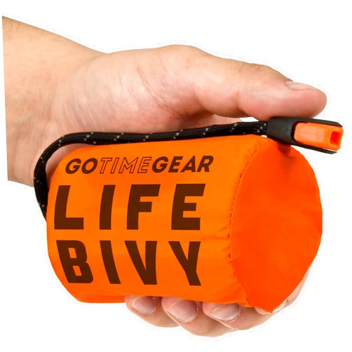 Go Time Gear Life Bivy Emergency Survival Sleeping Bag Thermal Bivy - Use as Emergency Bivy Sack, Survival Sleeping Bag, Mylar Emergency Blanket