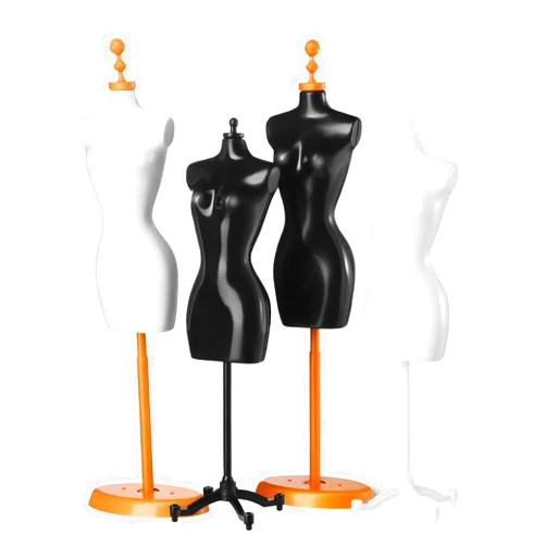 EXCEART 4pcs Doll Cloth Gown Display Support Holder Mini Mannequin Model Stand Plastic Display Support Holder for Doll