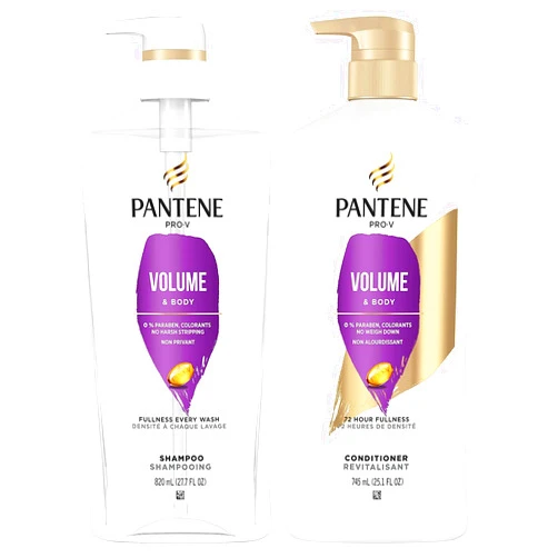 Pantene Shampoo, Conditioner and Hair Treatment Set, Volume & Body for Fine Hair, Safe for Color-Treated Hair