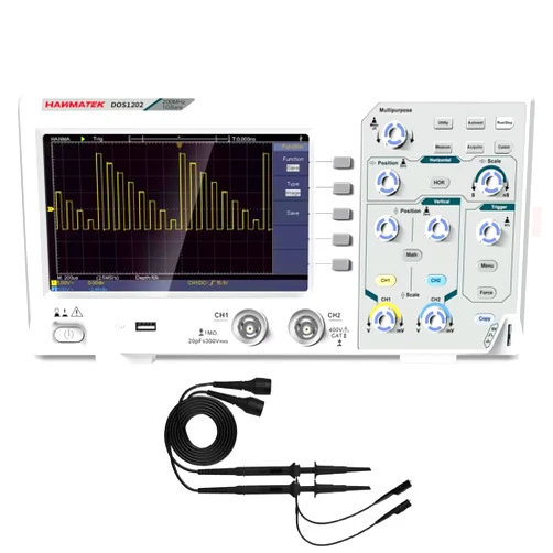 HANMATEK 2000mhz Bandwidth DOS1202 Digital Oscilloscope with 2 Channels and Screen 7 inch / 18 cm, TFT-LCD Display, Portable Professional Oscilloscope Kit with 1000 MS/s Sampling Rate
