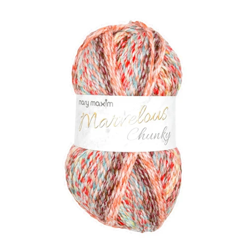 Mary Maxim Marvelous Chunky Yarn - 5 Bulky Weight Yarn for Knit and Crochet Projects - 100% Acrylic - 2 Ply - 270 Yards (Sweet Stuff)
