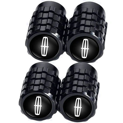 Daoquan Metal Auto Car Tire Valve Stem Caps Compatible with Lincoln MKS MKT MKX Navigator 2017-2019 Continental MKC MKZ All Models Wheel Cap, Air Valve Caps Styling Decoration Accessories 4pcs
