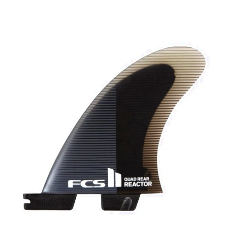 FCS II Reactor PC Quad Rear Fins Charcoal/Black Medium