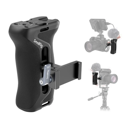 SMALLRIG Side Handle for Arca, 36mm Up and Down Adjustable, Left or Right Side Ergonomic Handgrip for Camera Cages with Plate for Arca, Built-in 1/4