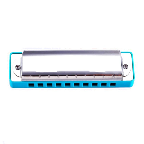 SUOFEILAIMU-PHONE CASE SUOFEILAIMU Harmonica Diatonic 10 Hole Blues Harp Mouth Organ Key C ABS Comb Musical Instrument (Color : Blue Comb Key of C)