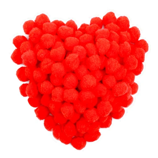 MORFEN 150 Pieces Pom Poms, 1 Inch Red Craft Pom Poms, Fuzzy Pompom Puff Balls, Small Pom Pom Balls for DIY Arts, Crafts Projects, Family Decorations