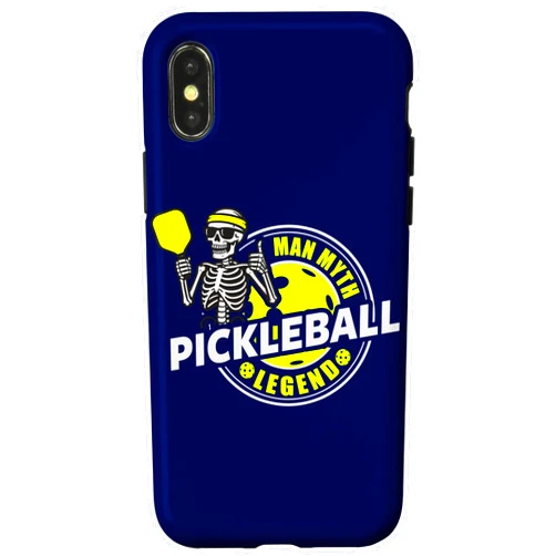 Cool Skeleton Pickleball & Legendary Game Masters Man Myth Pickleball Legend Skeleton Design for Men Who Play Case for iPhone X/XS