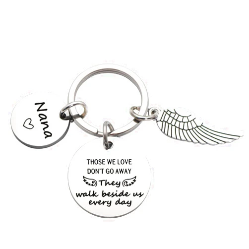 Eilygen Sympathy Gifts Those We Love Don't Go Away Keychain In Memory of Grandpa Grandma Gift Grief Gift