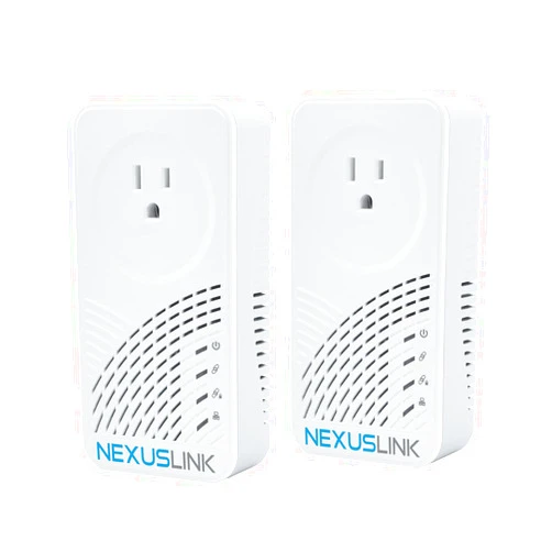 NEXUSLINK Wave 2 G.hn Powerline Adapter | Pass-Through Outlet | 2000 Mbps I 2-Unit Kit I (GPL-2000PT-KIT)