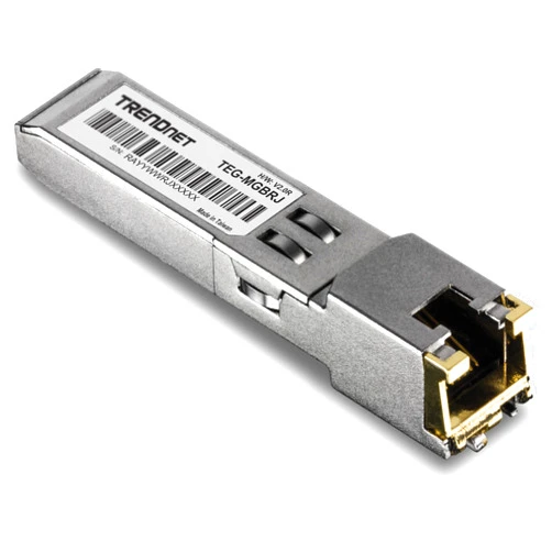 TRENDnet 1000BASE-T RJ-45 Copper SFP Module, 100m (328'), Hot Pluggable, IEEE 802.3ab, Supports Data Rates Up to 1.25Gbps (TEG-MGBRJ)