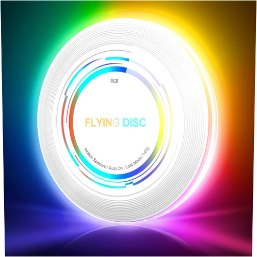 YEARBEIHAO Glow in The Dark LED Flying Disc, 9inch, 42 led Light Beads, 3 Dynamic Modes, 3 Colors, IP6 Waterproof, Perfect Birthday & Camping Gift for Men/Boys/Teens/Kids