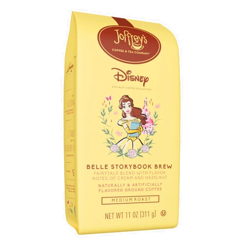 Joffrey's Coffee & Tea Company Joffrey's Coffee - Disney Belle Storybook Brew, Disney Specialty Coffee Collection, Flavored Coffee, Arabica Ground Coffee, Artisan Medium Roast, Rich & Smooth Taste (Ground, 11oz)